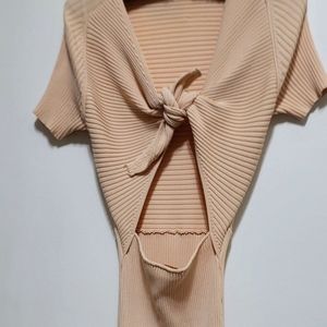 Olivaceous bodycon dress in blush